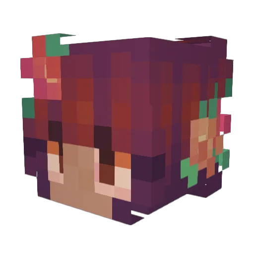 pikaniii Minecraft avatar head, 3D render