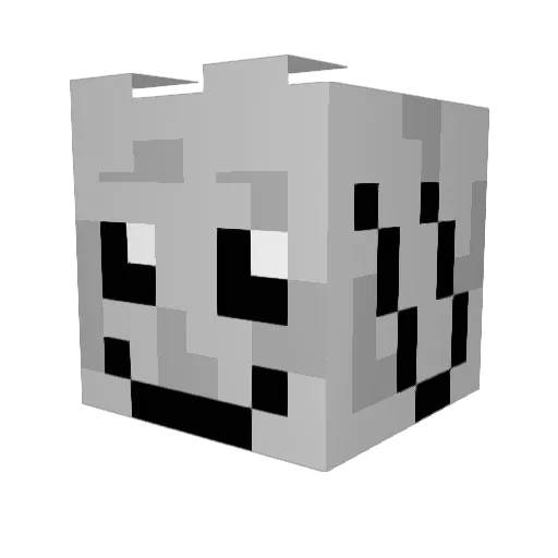 pikapics Minecraft avatar head, 3D render