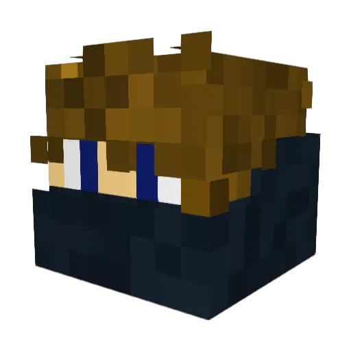 pikaxe Minecraft avatar head, 3D render
