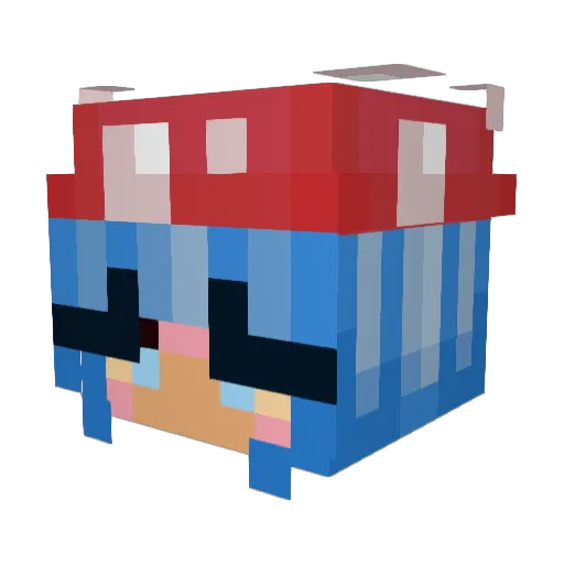pikaza123 Minecraft avatar head, 3D render