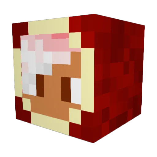 pikbob Minecraft avatar head, 3D render