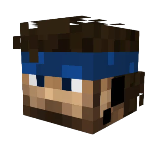 pikedd Minecraft avatar head, 3D render