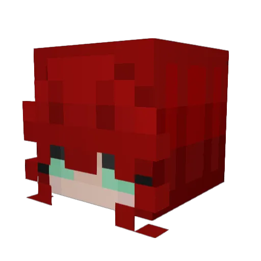 pikelowaty Minecraft avatar head, 3D render