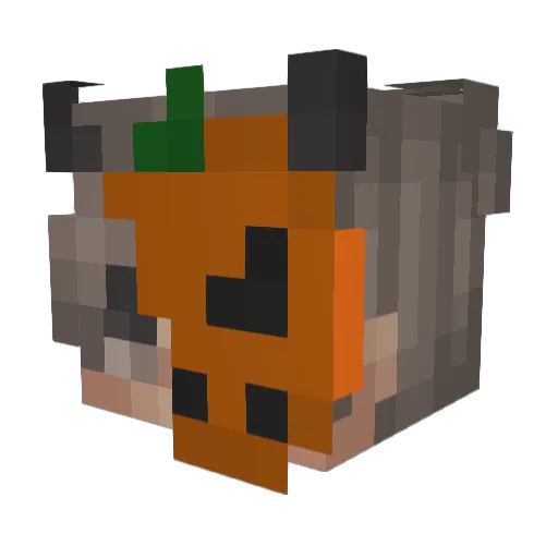 pikeru Minecraft avatar head, 3D render