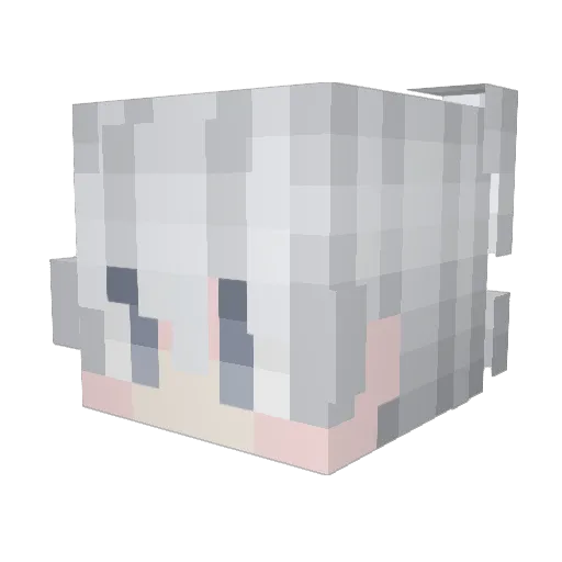 pikette Minecraft avatar head, 3D render