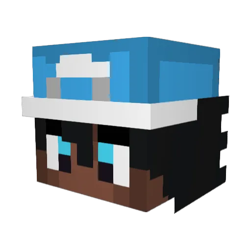 pikhroom Minecraft avatar head, 3D render