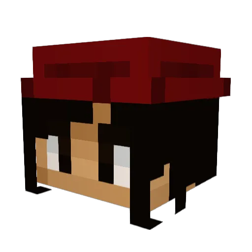pikiperry Minecraft avatar head, 3D render