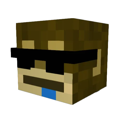 pikkujii Minecraft avatar head, 3D render