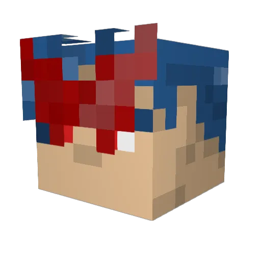 pikmin311 Minecraft avatar head, 3D render