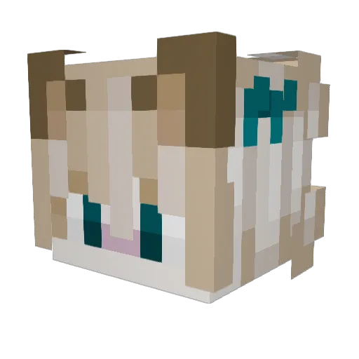 piko_moo Minecraft avatar head, 3D render