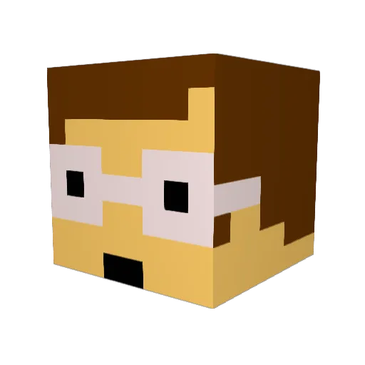 piku103 Minecraft avatar head, 3D render