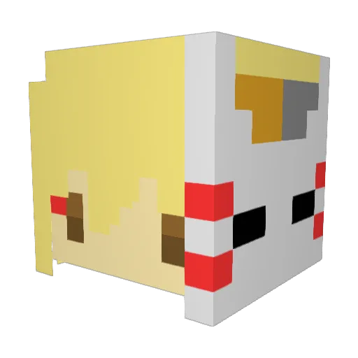pikumin15 Minecraft avatar head, 3D render