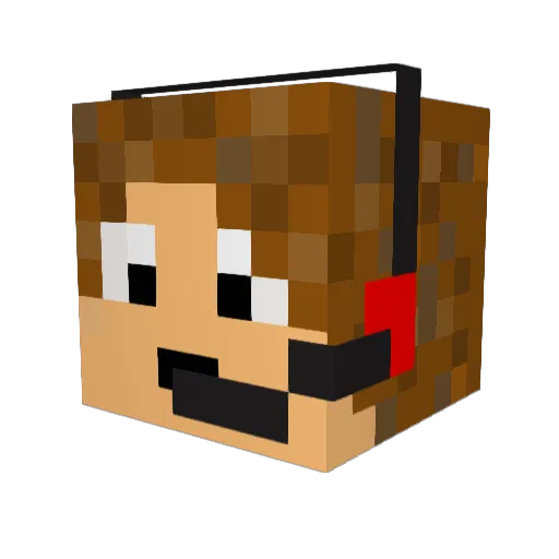 pilas7 Minecraft avatar head, 3D render