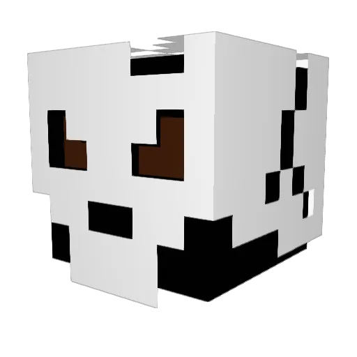 pilgrimheart Minecraft avatar head, 3D render