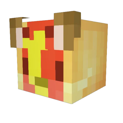 pill0w0 Minecraft avatar head, 3D render