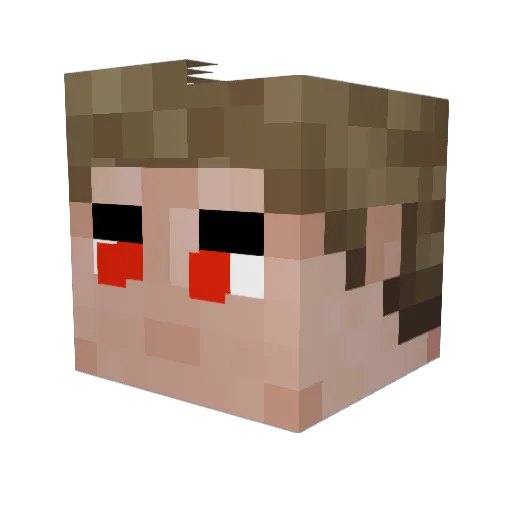pillagar Minecraft avatar head, 3D render