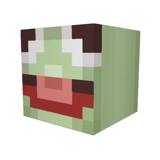 pilling7 Minecraft avatar head, 3D render
