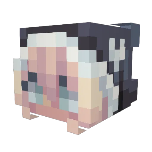 pillowcloud Minecraft avatar head, 3D render