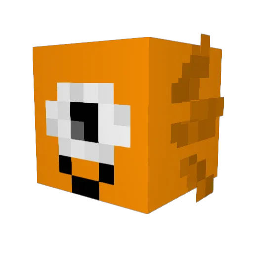 pilmu Minecraft avatar head, 3D render