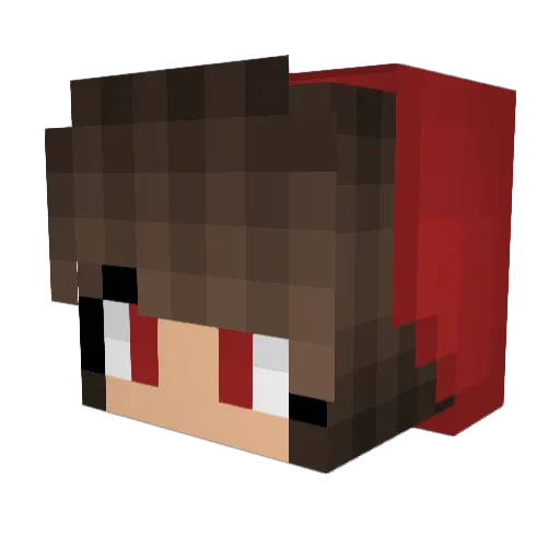 pilotskylar Minecraft avatar head, 3D render