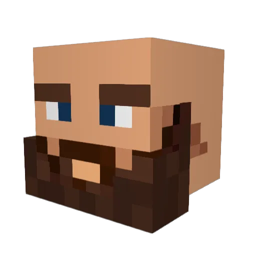 piloz Minecraft avatar head, 3D render