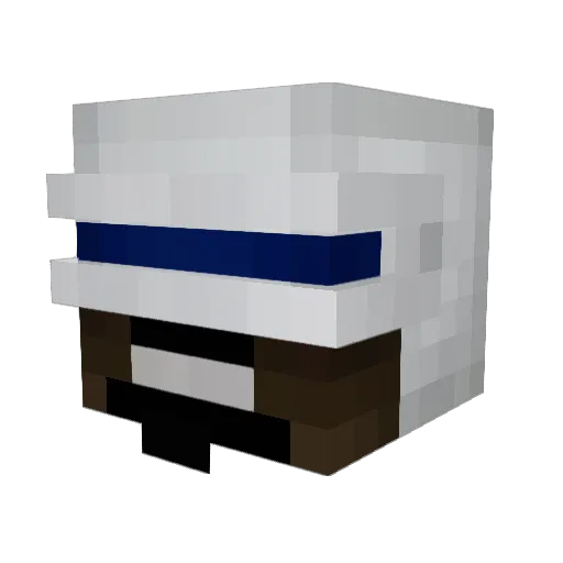 pilzbury Minecraft avatar head, 3D render
