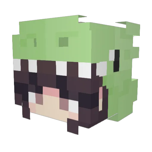 pimaro Minecraft avatar head, 3D render