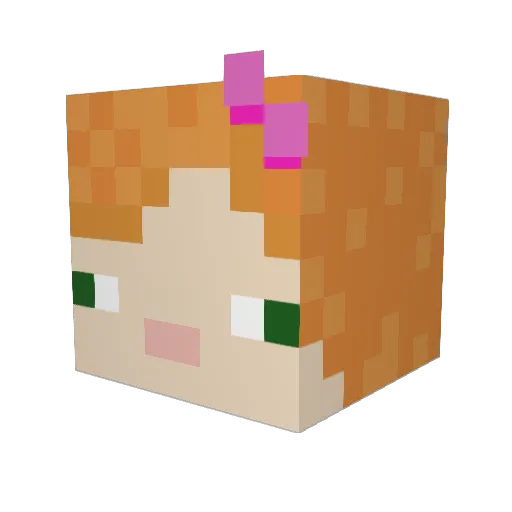 pimpernukel Minecraft avatar head, 3D render