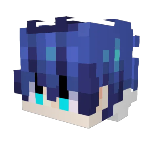 pimpocat Minecraft avatar head, 3D render