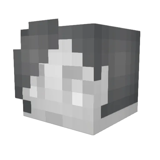 pin282 Minecraft avatar head, 3D render
