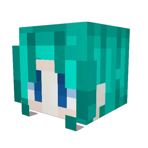 pina_coladas Minecraft avatar head, 3D render