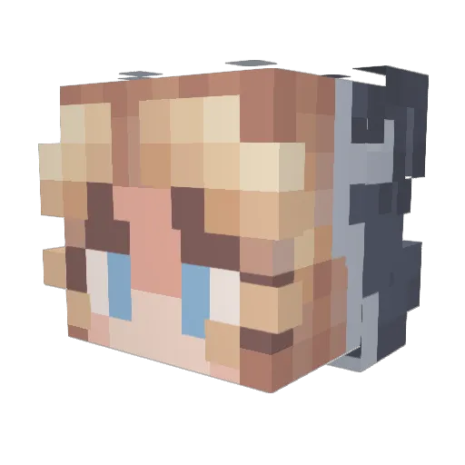 pinapl3 Minecraft avatar head, 3D render