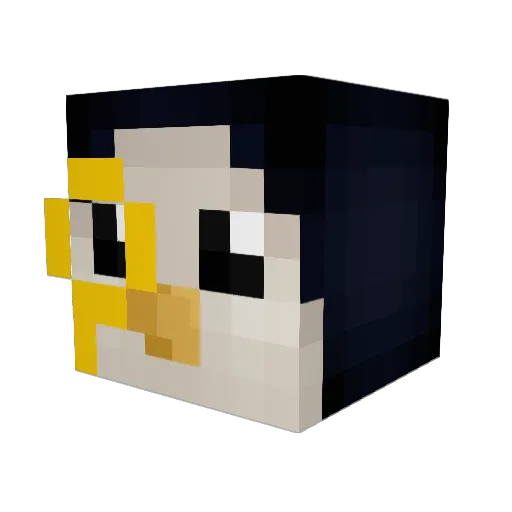 pinapple13 Minecraft avatar head, 3D render