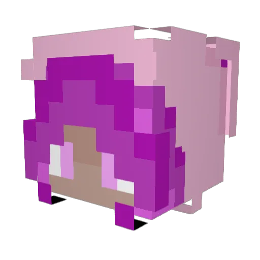 pinayparton Minecraft avatar head, 3D render