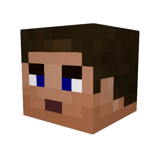 pinbackk Minecraft avatar head, 3D render