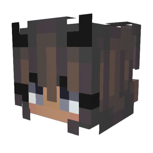 pinbilovely Minecraft avatar head, 3D render
