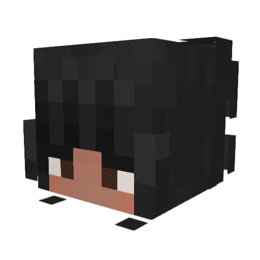 pinbly Minecraft avatar head, 3D render