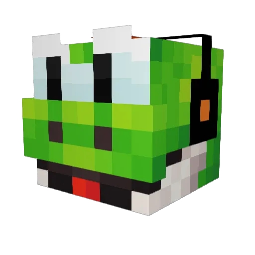 pindoca Minecraft avatar head, 3D render
