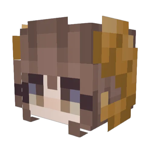 pineapple16x Minecraft avatar head, 3D render