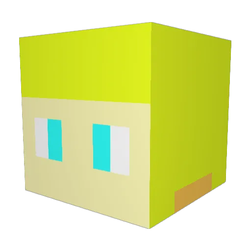 pineapple570 Minecraft avatar head, 3D render