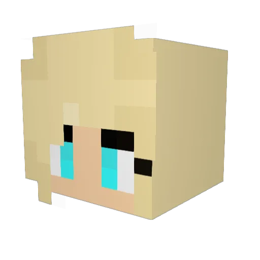pineapple_001 Minecraft avatar head, 3D render