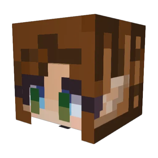 pineapple_dani Minecraft avatar head, 3D render