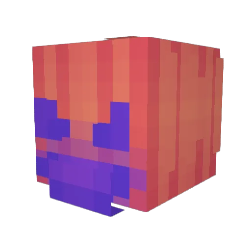 pineappledelux Minecraft avatar head, 3D render