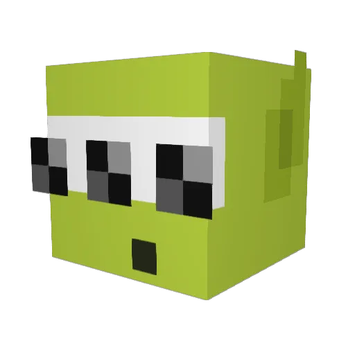 pineapplefr Minecraft avatar head, 3D render