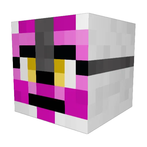 pineaps Minecraft avatar head, 3D render