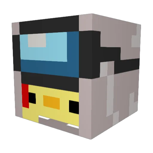 pineduck888 Minecraft avatar head, 3D render