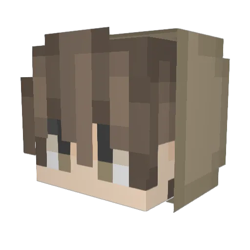 pinegod Minecraft avatar head, 3D render