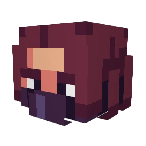 pinetears_ Minecraft avatar head, 3D render