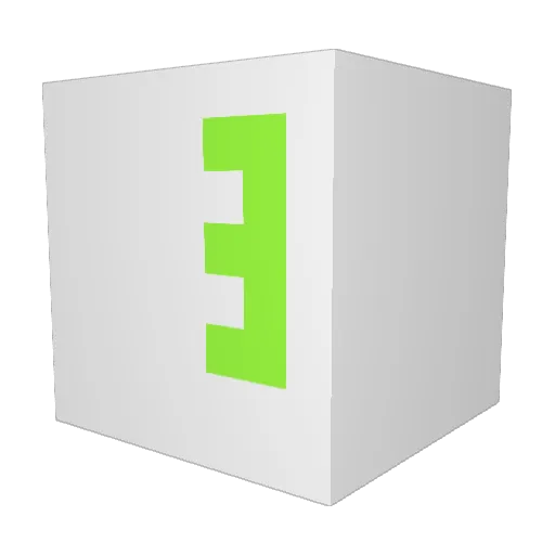 ping3_ Minecraft avatar head, 3D render