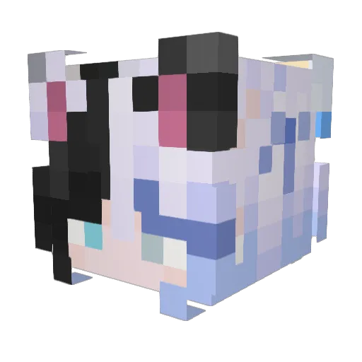 ping500ms Minecraft avatar head, 3D render